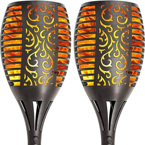 96 Led Flickering Flame Solar Lamp | 2 Pcs | WBM SMART